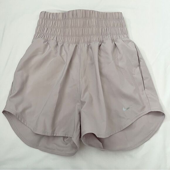 Nike Pants - Nike One Women's Dri-FIT Ultra High-Waisted 3" Brief-Lined Shorts gray pink XS